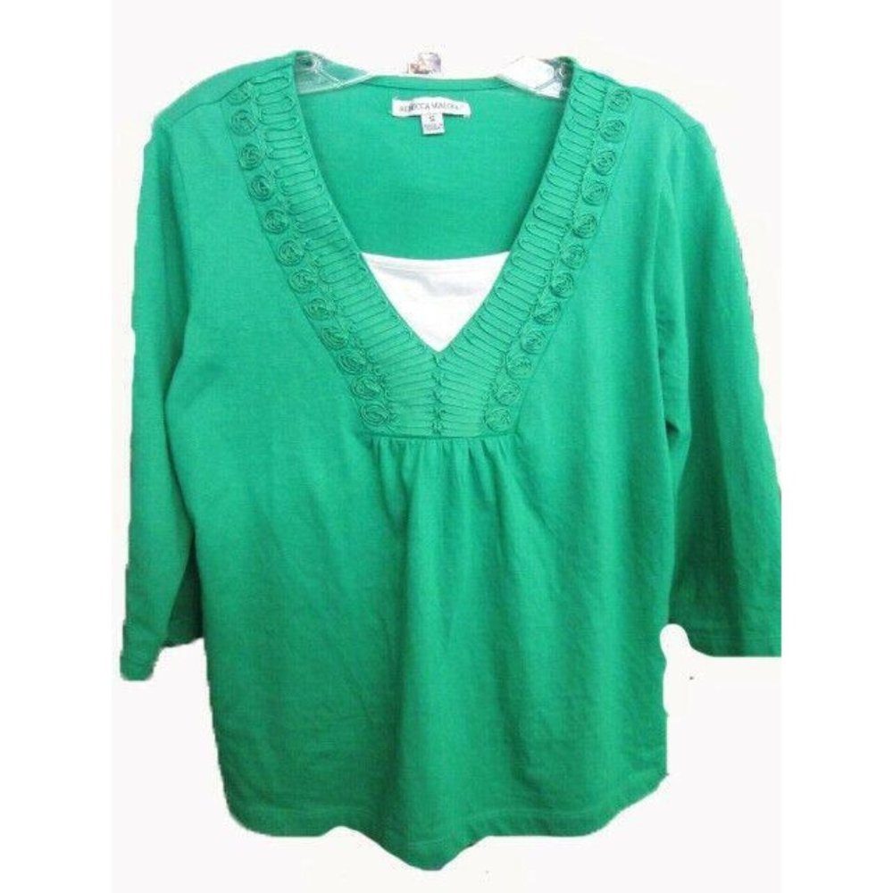 Rebecca Malone 3/4 sleeve shirt SIZE SMALL